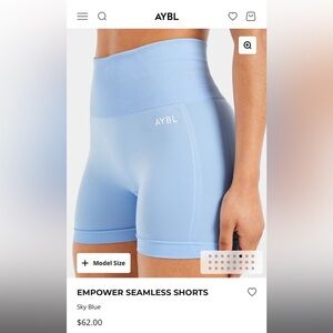 AYBL Sky Blue Empower Seamless Shorts